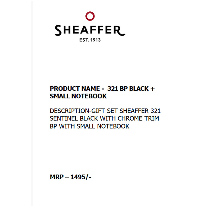 SHEAFFER - 321 BP BLACK + SMALL NOTEBOOK