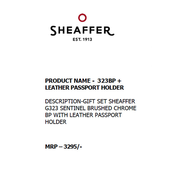 SHEAFFER - 323 BP + LEATHER PASSPORT HOLDER