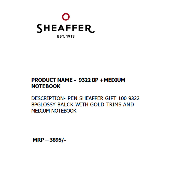 SHEAFFER - 9322 BP +  MEDIUM NOTEBOOK