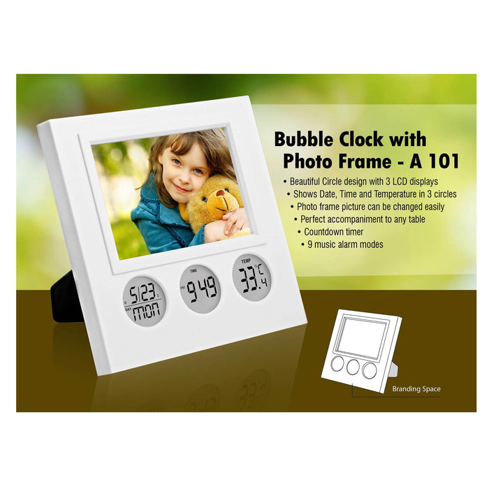 Bubble Clock with Photo Frame A 101
