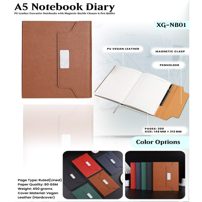 A5 Notebook Diary XG - NB01