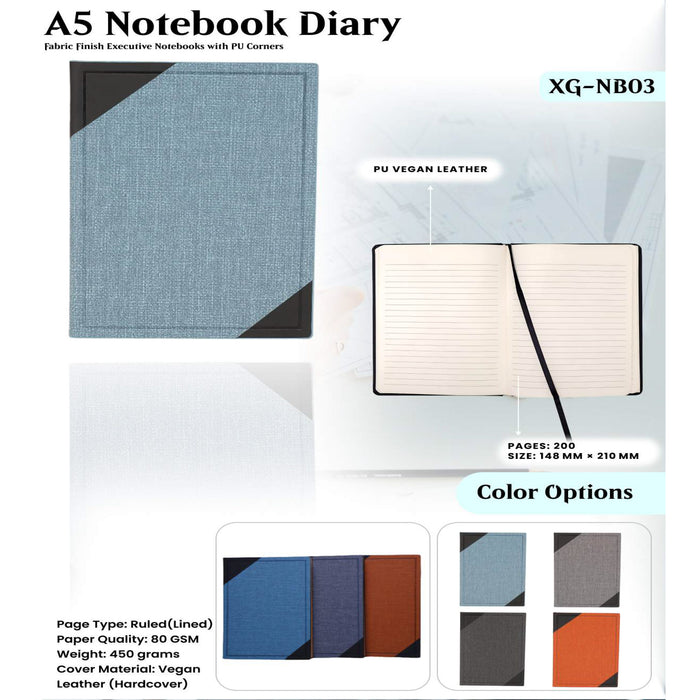 A5 Notebook Diary XG - NB03