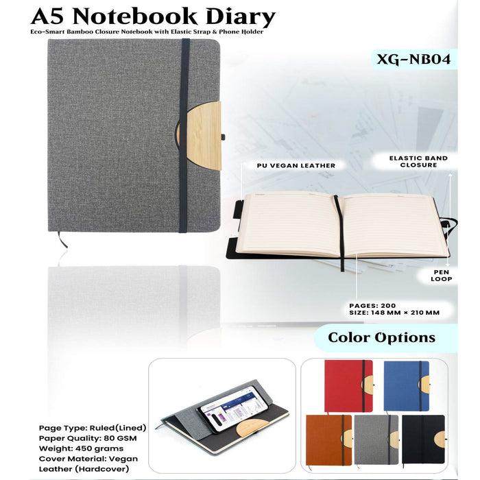 A5 Notebook Diary XG - NB04