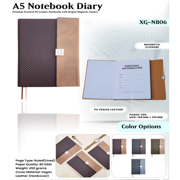 A5 Notebook Diary XG - NB06