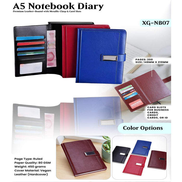 A5 Notebook Diary XG - NB07