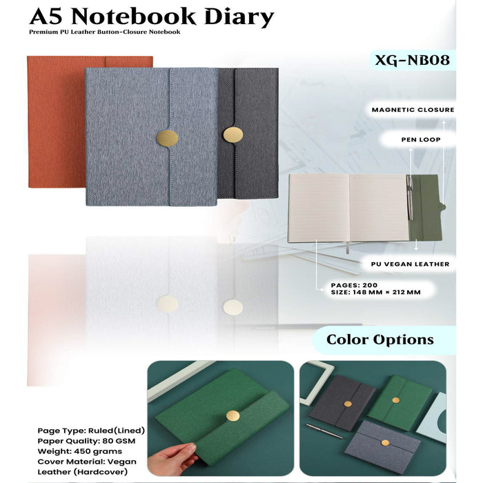 A5 Notebook Diary XG - NB08