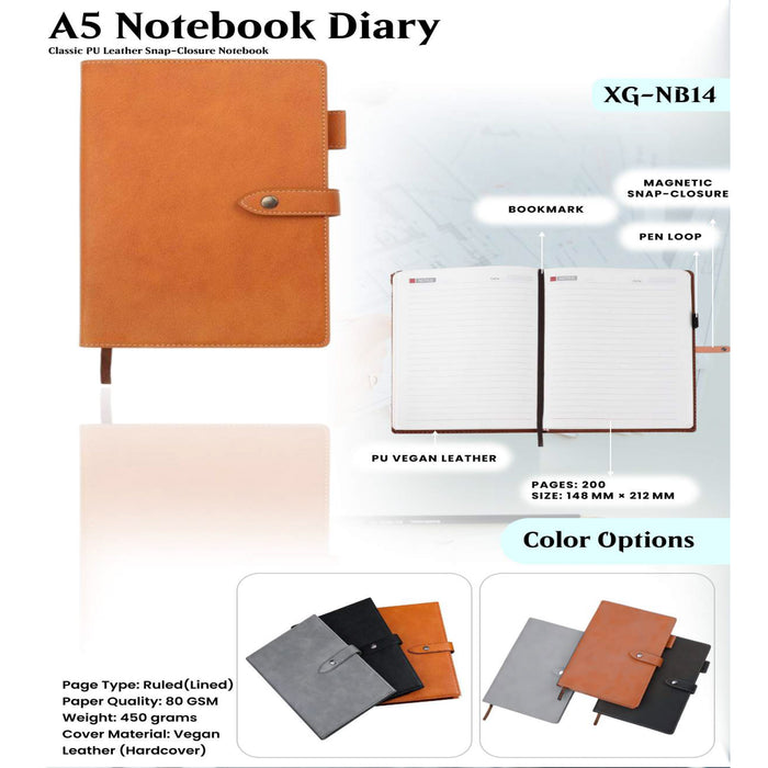 A5 Notebook Diary XG - NB14