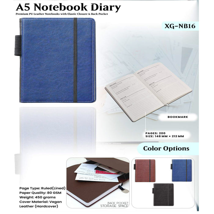 A5 Notebook Diary XG - NB16