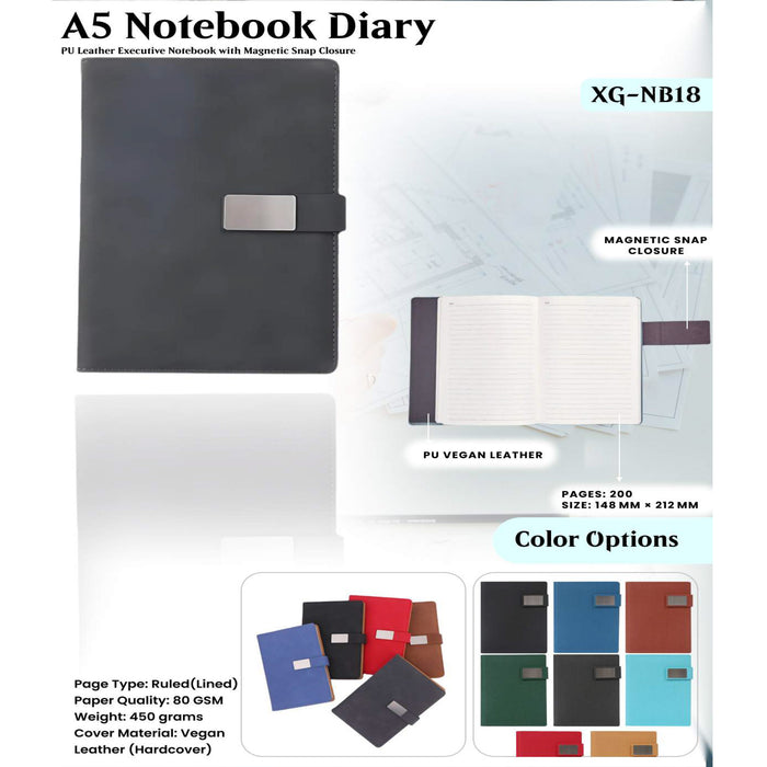 A5 Notebook Diary XG - NB18