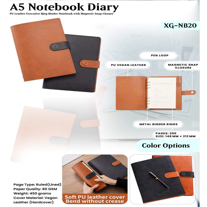 A5 Notebook Diary XG - NB20
