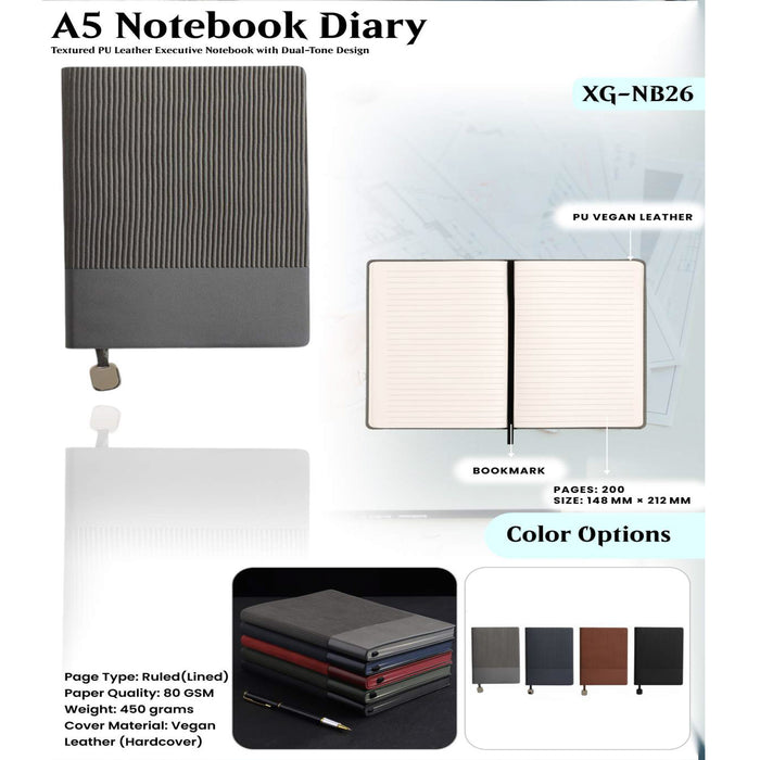 A5 Notebook Diary XG - NB26