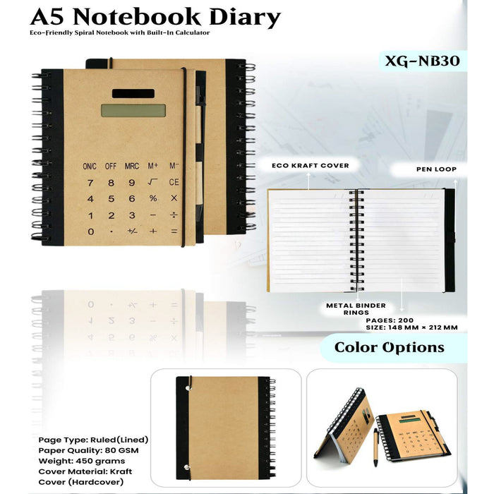A5 Notebook Diary XG - NB30