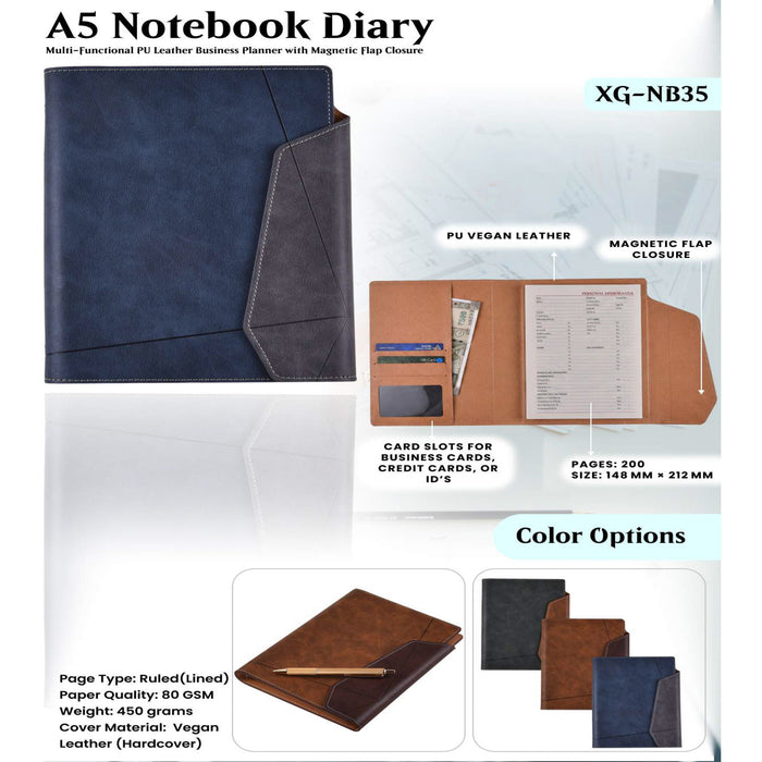 A5 Notebook Diary XG - NB35