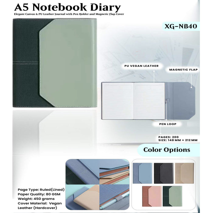 A5 Notebook Diary XG - NB40