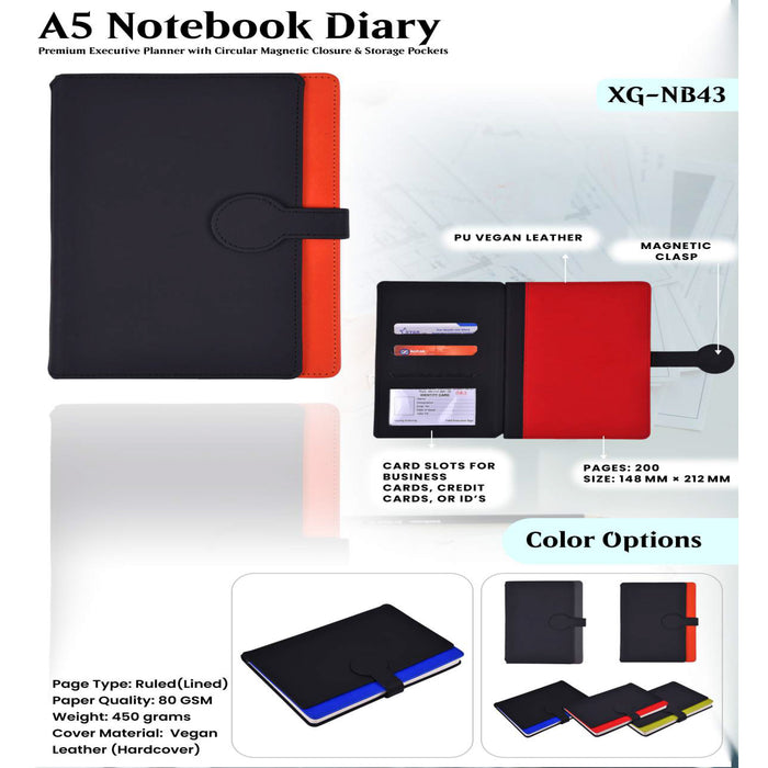 A5 Notebook Diary XG - NB43
