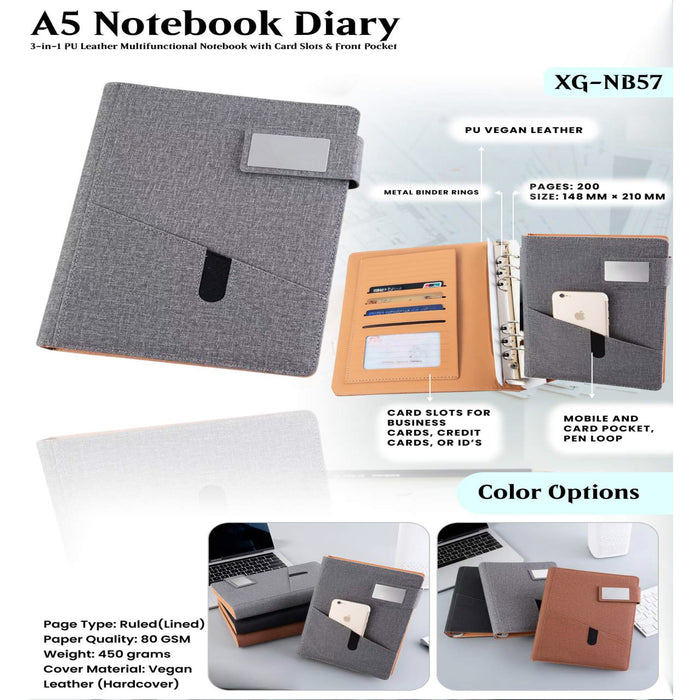 A5 Notebook Diary XG - NB57
