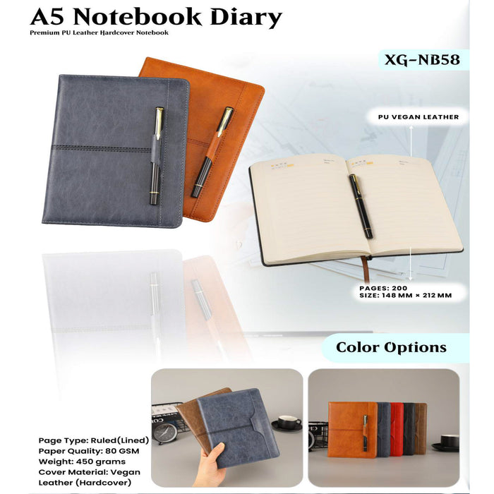 A5 Notebook Diary XG - NB58