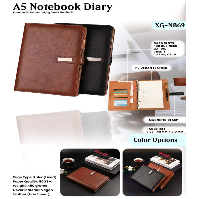 A5 Notebook Diary XG- NB69