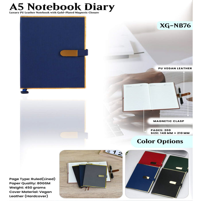 A5 Notebook Diary XG -NB76