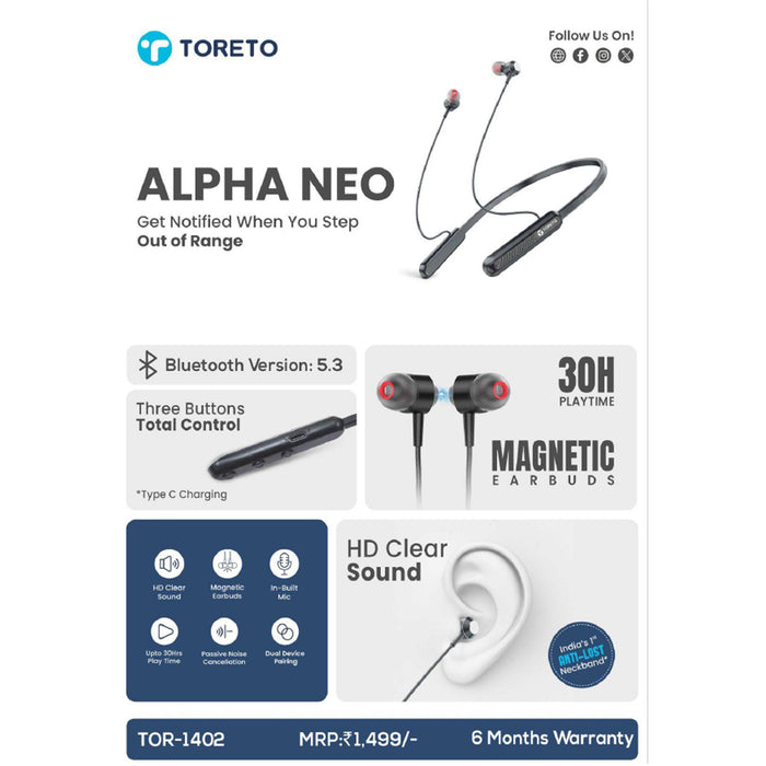 Toreto Alpha Neo Neckband
