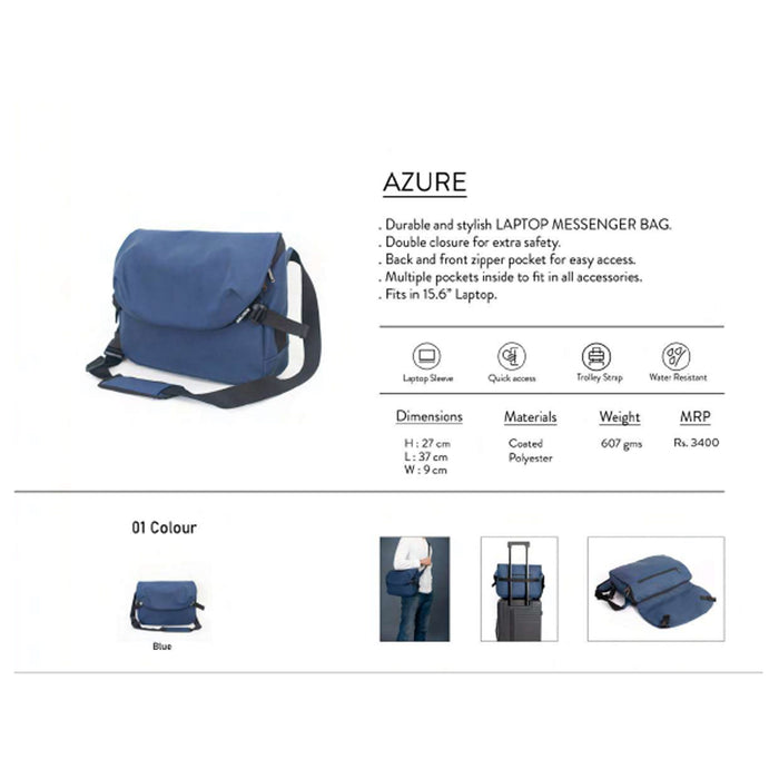 OBLIQUE -  AZURE  LAPTOP BAG