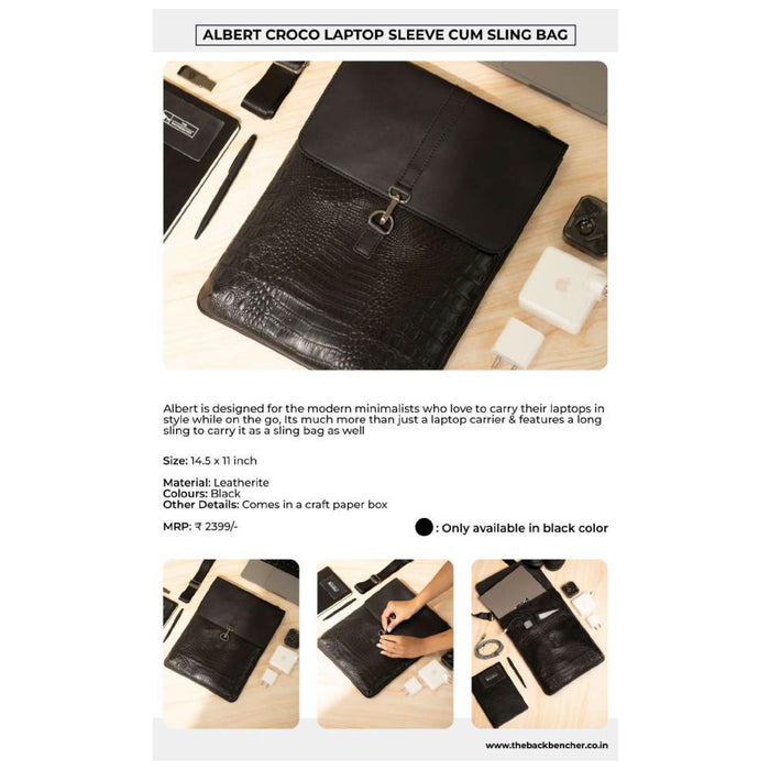 The Back Bencher - Albert Croco  Laptop Sleeve