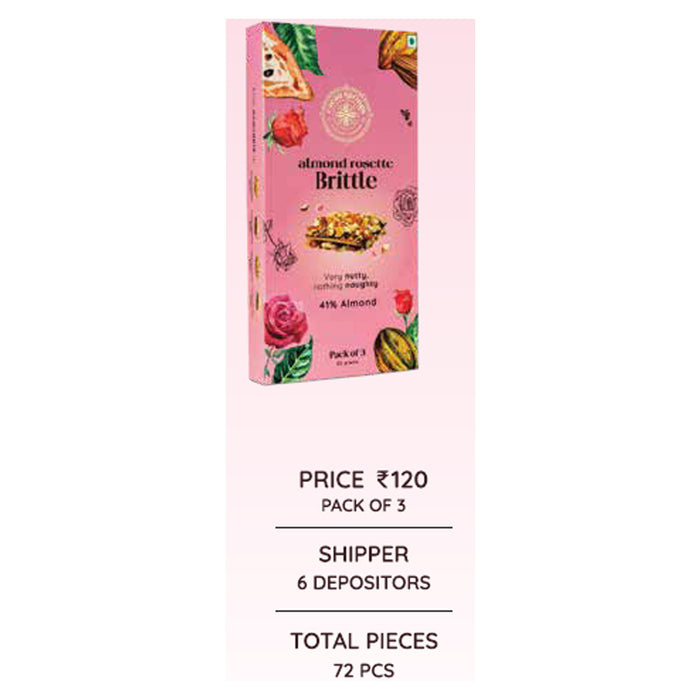 Cacao Springs - Almond Rosette Brittle Pack Of 3