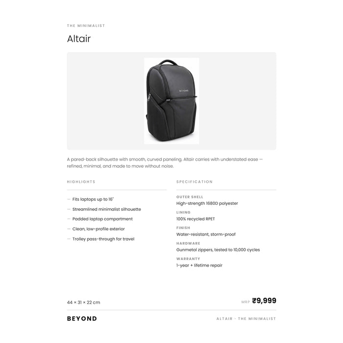 Beyond - Altair  Backpack