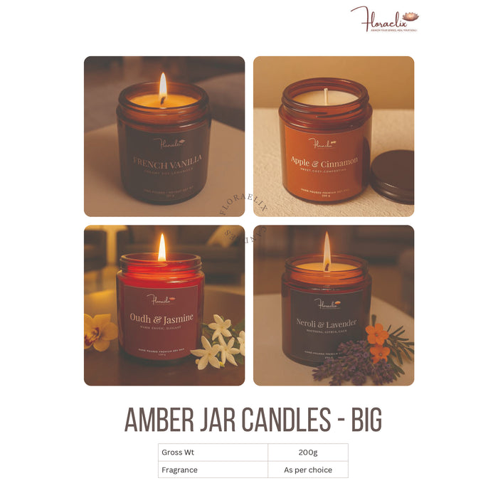 Floraelix - Amber Jar Candle Big  JSFC095