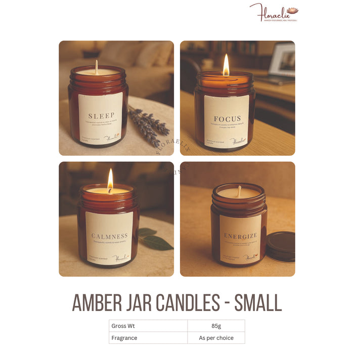 Floraelix - Amber Jar Candle Small  JSFC096