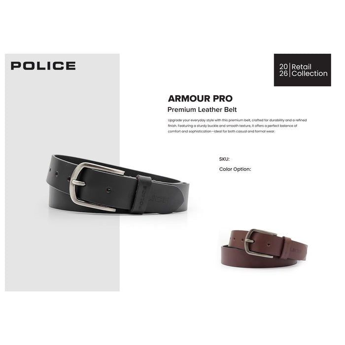 Police - Armour Pro Premium Leather Belt