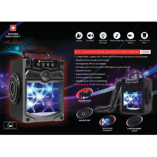 SWISS MILITARY BLUETOOTH SPEAKER BL16