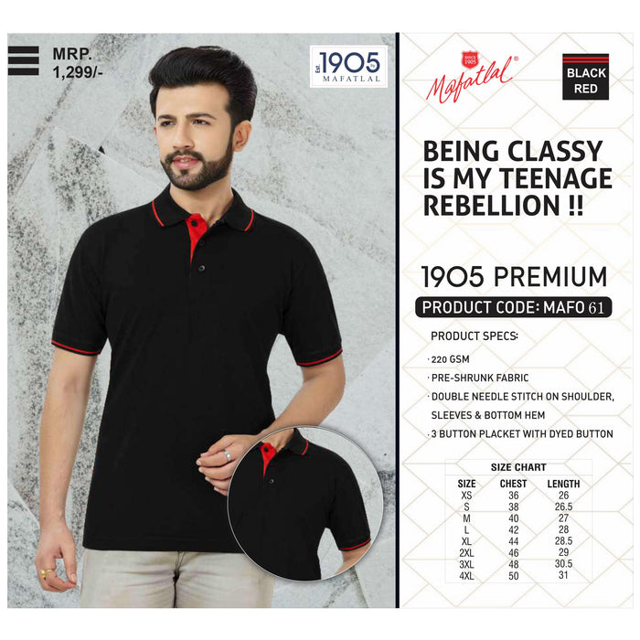 MAFATLAL - POLO-T-SHIRT WITH TIPPING
