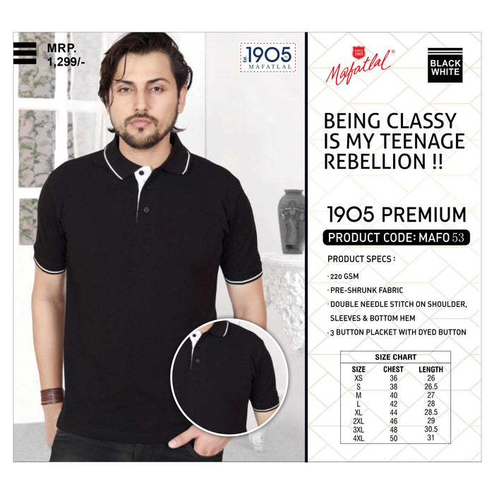 MAFATLAL - POLO-T-SHIRT WITH TIPPING