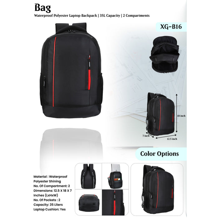 Waterproof Polyester Laptop Backpack  XG - B16