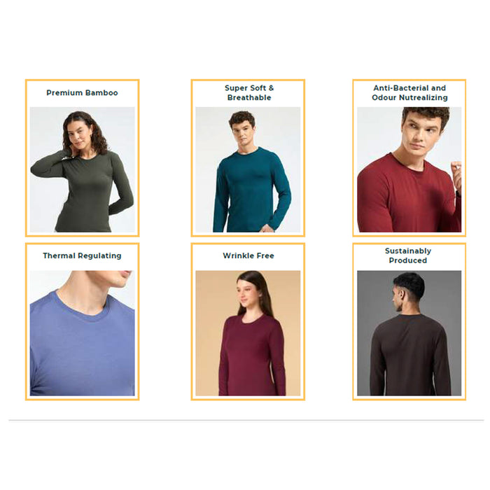 WellBi- Bamboo Full Sleeve Round Neck T-Shirt
