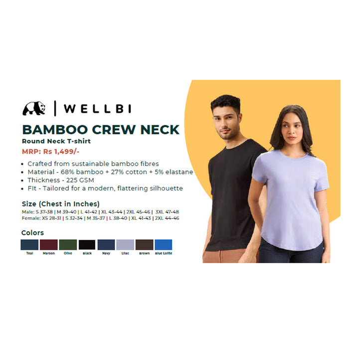 WellBi- Bamboo Crew Neck T-shirt