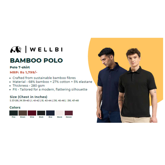 WellBi- Bamboo Polo T-shirt