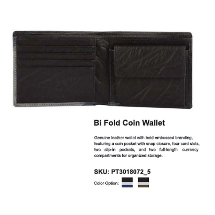 Police - Bi Fold Coin Wallet Facade Premium Leather Wallet