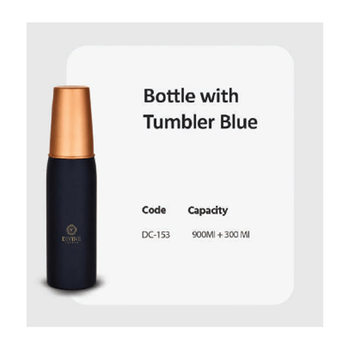 Bottle With Tumbler Blue   DC- 153