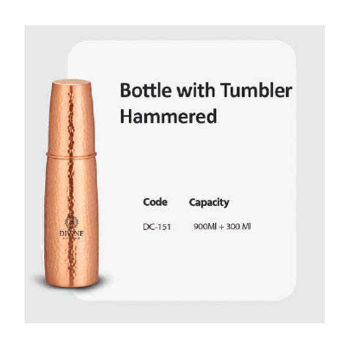Bottle With Tumbler Hammered   DC- 151
