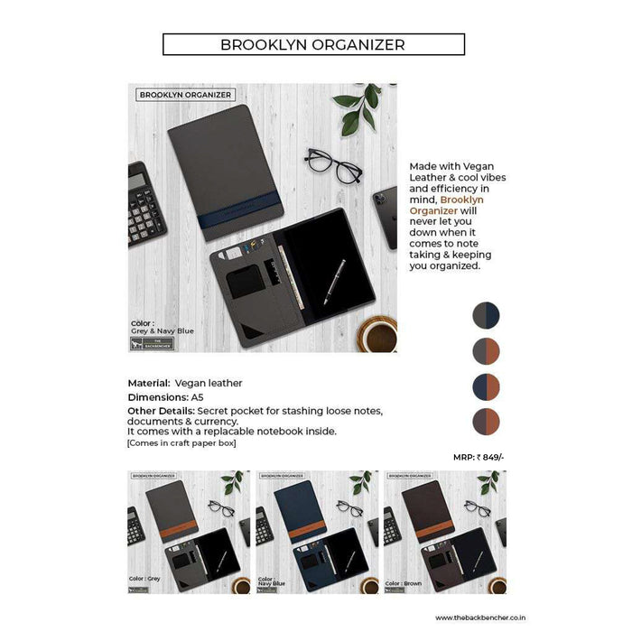 The Back Bencher - Brooklyn Notebook Organizer