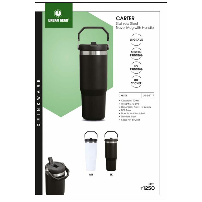 URBAN GEAR - CARTER - Stainless Steel Mug with Handle (900ml) - UG-DB117