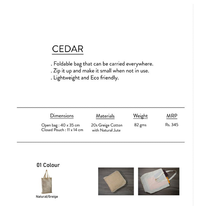 Oblique- Cedar Foldable Bag