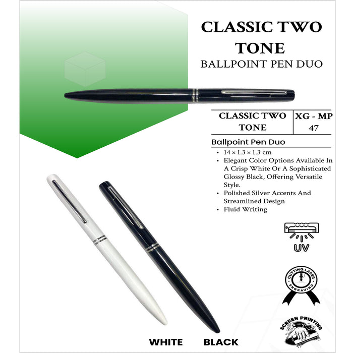 Classic Two Tone Ball Point Pen Duo XG - MP47