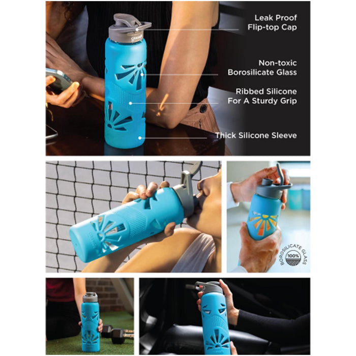 GLASAFE - CLEAR GRIP - GLASS BOTTLE