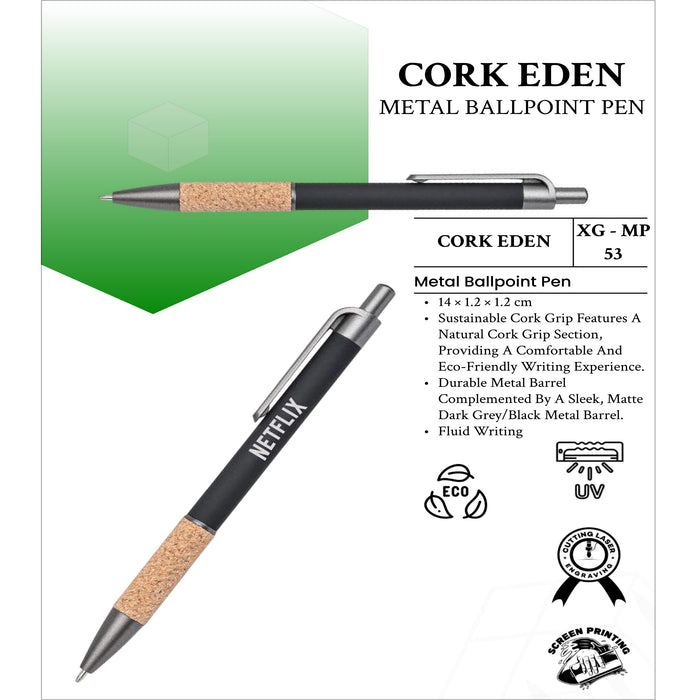 Cork Eden Metal BallPoint  Pen XG -MP53