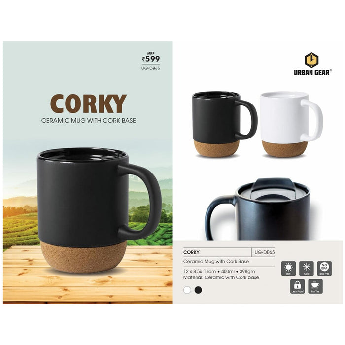 URBAN GEAR - CORKY - Ceramic Mug with Cork Base - UG-DB65