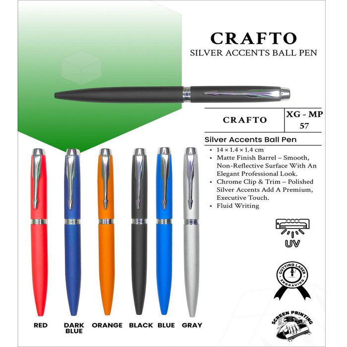 Crafto Silver Accents  Ball Pen  XG -MP57