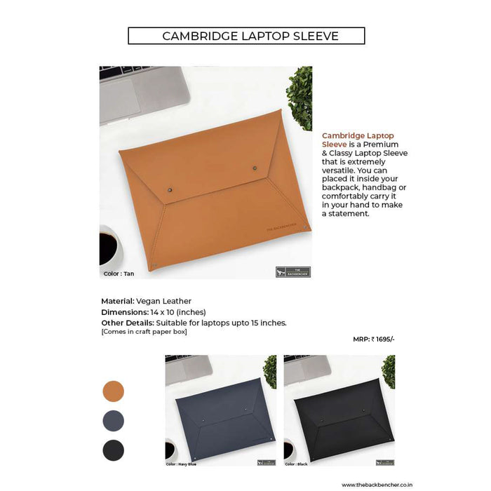 The Back Bencher - Cambridge  Laptop Sleeve